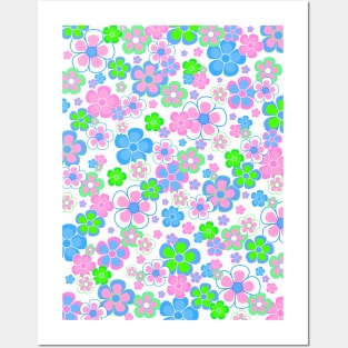 COLORFUL Flowers Blooming Posters and Art